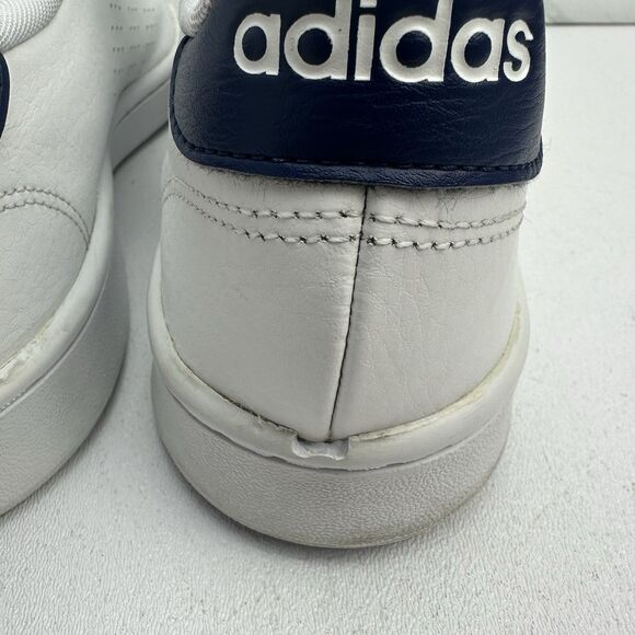Adidas Advantage Mens 10.5 White Blue Athletic Walking Leather Shoes Sneakers main image 7
